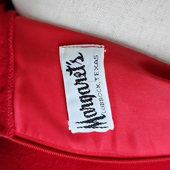 VINTAGE "HELGA" RED/BLACK DRESS SZ 8? - Picture 6 of 8